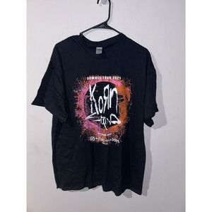 Korn Staind Rock N Roll Band Concert Tour Summer 2021 T Shirt NEW NWT Black XL